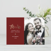 Kerstfotokaart *Dit is ons* Kaart (Staand voorkant)