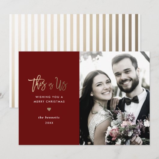 Kerstfotokaart *Dit is ons* Kaart (Voorkant / Achterkant)