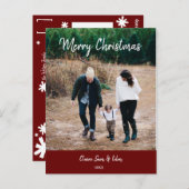 Kerstfotokaart - Eenvoudig Afbeelding voor kalligr Briefkaart (Voorkant / Achterkant)