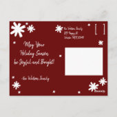 Kerstfotokaart - Eenvoudig Afbeelding voor kalligr Briefkaart (Achterkant)