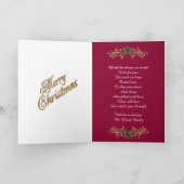 Kerstfotokaart elegante linten feestdagen kaart (Binnen)