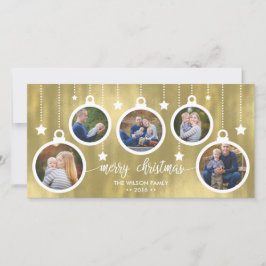 Kerstfotokaart, Feestdagen, Ornamenten Feestdagenkaart