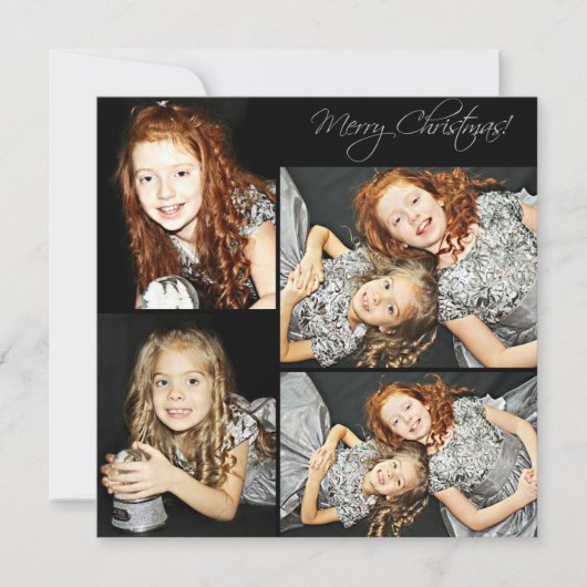kerstfotokaart feestdagenkaart (Voorkant)
