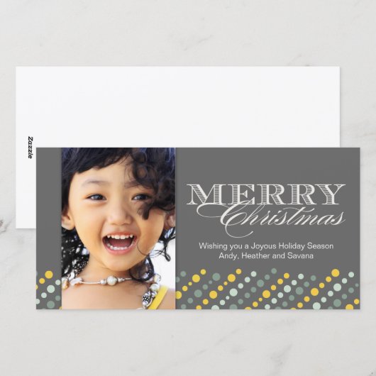  kerstfotokaart feestdagenkaart (Voorkant / Achterkant)