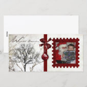 kerstfotokaart feestdagenkaart (Voorkant / Achterkant)