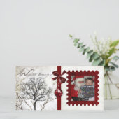 kerstfotokaart feestdagenkaart (Staand voorkant)