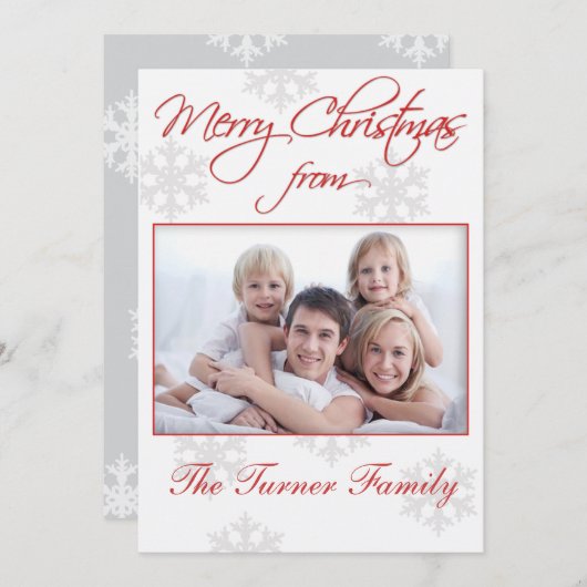 Kerstfotokaart Feestdagenkaart (Voorkant / Achterkant)