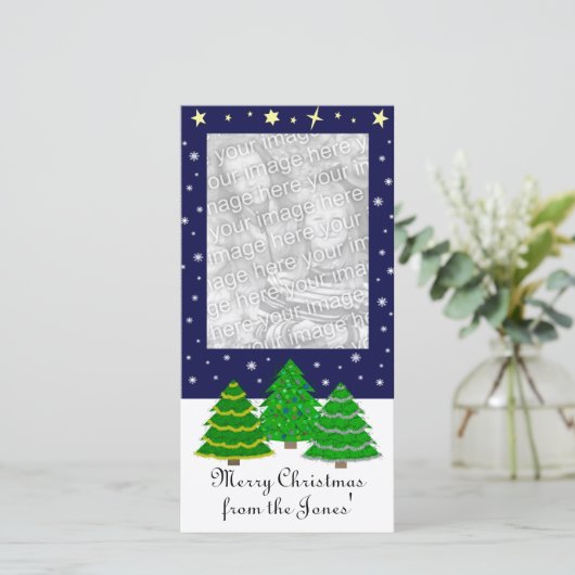 Kerstfotokaart Feestdagenkaart (Staand voorkant)