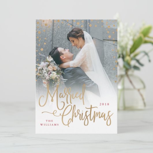 Kerstfotokaart Feestdagenkaart (Staand voorkant)