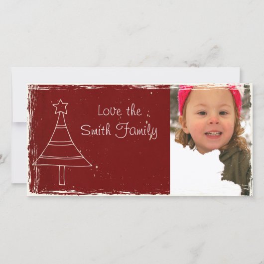 kerstfotokaart feestdagenkaart (Voorkant)