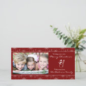 Kerstfotokaart Feestdagenkaart (Staand voorkant)