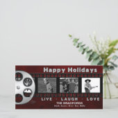 KERSTFOTOKAART - FILMSTROOK - PRETTIGE FEESTDAGEN FEESTDAGENKAART (Staand voorkant)