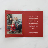 Kerstfotokaart fireplace Red White, foto Feestdagen Kaart (Binnen)