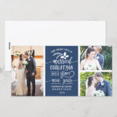 Kerstfotokaart, gehuwd, EDITABLE KLOR Feestdagenkaart (Voorkant / Achterkant)