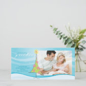 KERSTFOTOKAART:: grillige kerstboom 1L Feestdagenkaart (Staand voorkant)