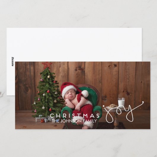 kerstfotokaart | Handschrift Feestdagenkaart (Voorkant / Achterkant)