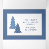 KERSTFOTOKAART | Ho Ho Ho Prettig Kerstfeest Drieluik Wenskaart (Binnenkant midden)