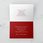 Kerstfotokaart Holly poinsettias Feestdagen Kaart (Binnen)