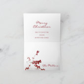 Kerstfotokaart, holrode bes feestdagen kaart (Binnen)