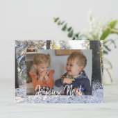 Kerstfotokaart Joyeux Noël (Staand voorkant)
