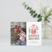 KERSTFOTOKAART | Kerstcadeaus Feestdagenkaart (Staand voorkant)