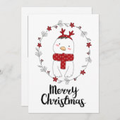 KERSTFOTOKAART | Kerstkip Rendier Feestdagenkaart (Voorkant / Achterkant)