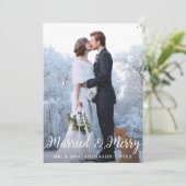 Kerstfotokaart L voor huwelijk en huwelijk Kaart (Staand voorkant)