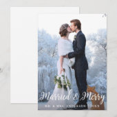 Kerstfotokaart L voor huwelijk en huwelijk Kaart (Voorkant / Achterkant)