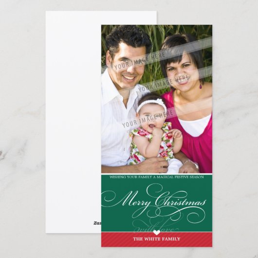 KERSTFOTOKAART :: leuke type 2 Feestdagenkaart (Voorkant / Achterkant)