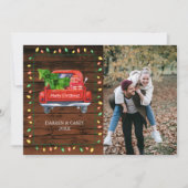 Kerstfotokaart met bijtend hout en tekenlust (Voorkant)