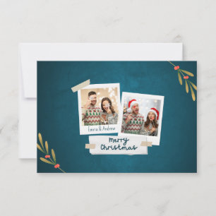 kerstfotokaart met groeten kaart