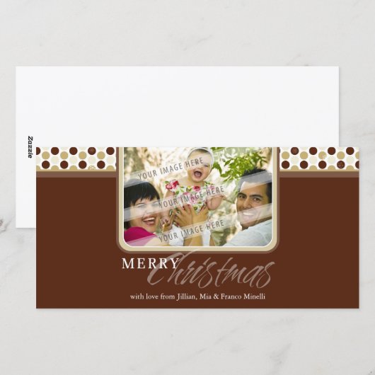 KERSTFOTOKAART:: minispot sneeuwvlok 2B Feestdagenkaart (Voorkant / Achterkant)