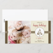 KERSTFOTOKAART :: moderne vlekkerige boom 6 Feestdagenkaart (Voorkant / Achterkant)