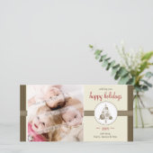 KERSTFOTOKAART :: moderne vlekkerige boom 6 Feestdagenkaart (Staand voorkant)