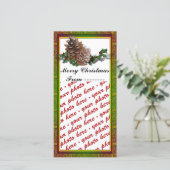 Kerstfotokaart of Label met fotocadeau Feestdagenkaart (Staand voorkant)