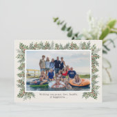 Kerstfotokaart Save The Date (Staand voorkant)