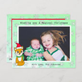 kerstfotokaart speciaal voor kerstfox Cute Briefkaart (Voorkant / Achterkant)