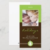  KERSTFOTOKAART :: stripesteek 6P Feestdagenkaart (Voorkant / Achterkant)