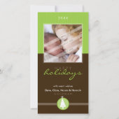  KERSTFOTOKAART :: stripesteek 6P Feestdagenkaart (Voorkant)