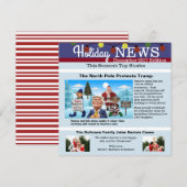 Kerstfotokaart "The North Pole Protesten" Feestdagenkaart (Voorkant / Achterkant)