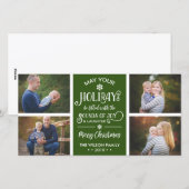 Kerstfotokaart, Vakantie, Joy, BEWERKBARE KLEUR Feestdagenkaart (Voorkant / Achterkant)