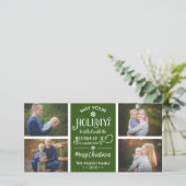 Kerstfotokaart, Vakantie, Joy, BEWERKBARE KLEUR Feestdagenkaart (Staand voorkant)