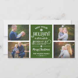 Kerstfotokaart, Vakantie, Joy, BEWERKBARE KLEUR Feestdagenkaart