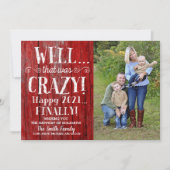 Kerstfotokaart, Vakantie Kaart, Grappig, 2020 Kaart (Voorkant)