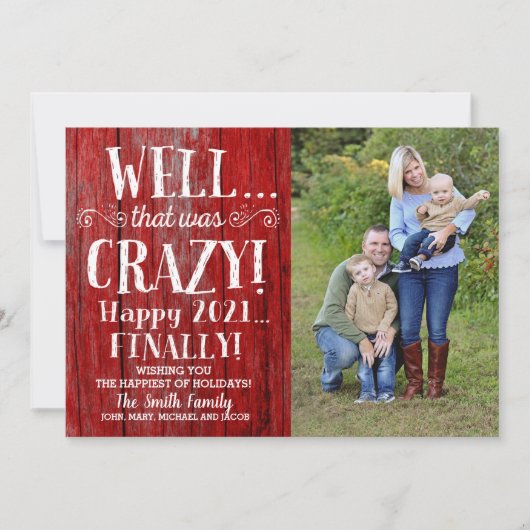 Kerstfotokaart, Vakantie Kaart, Grappig, 2020 Kaart (Voorkant)