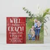 Kerstfotokaart, Vakantie Kaart, Grappig, 2020 Kaart (Staand voorkant)