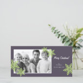 Kerstfotokaart - vakantiefotokaart 4x8 feestdagenkaart (Staand voorkant)