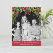 kerstfotokaart van Garland, vers Kaart (Staand voorkant)