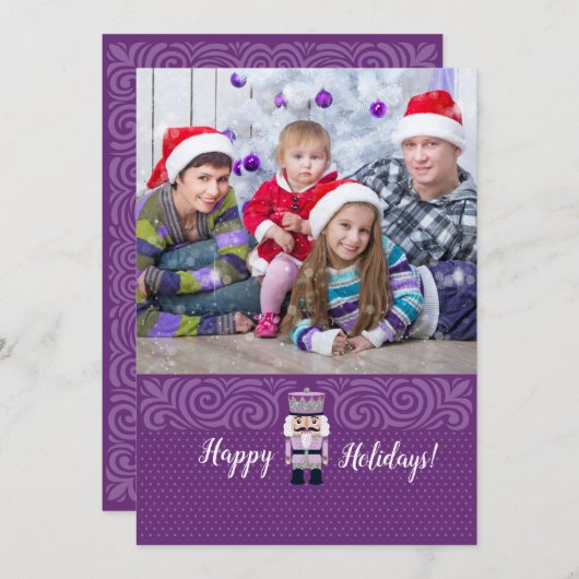 kerstfotokaart van Nutcracker Feestdagenkaart (Voorkant / Achterkant)