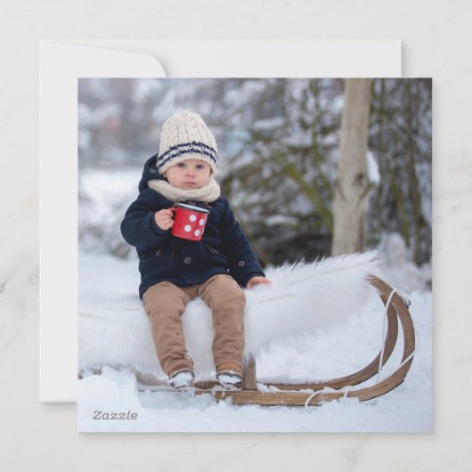 KERSTFOTOKAART | Vintage Ornamenten Feestdagenkaart (Achterkant)